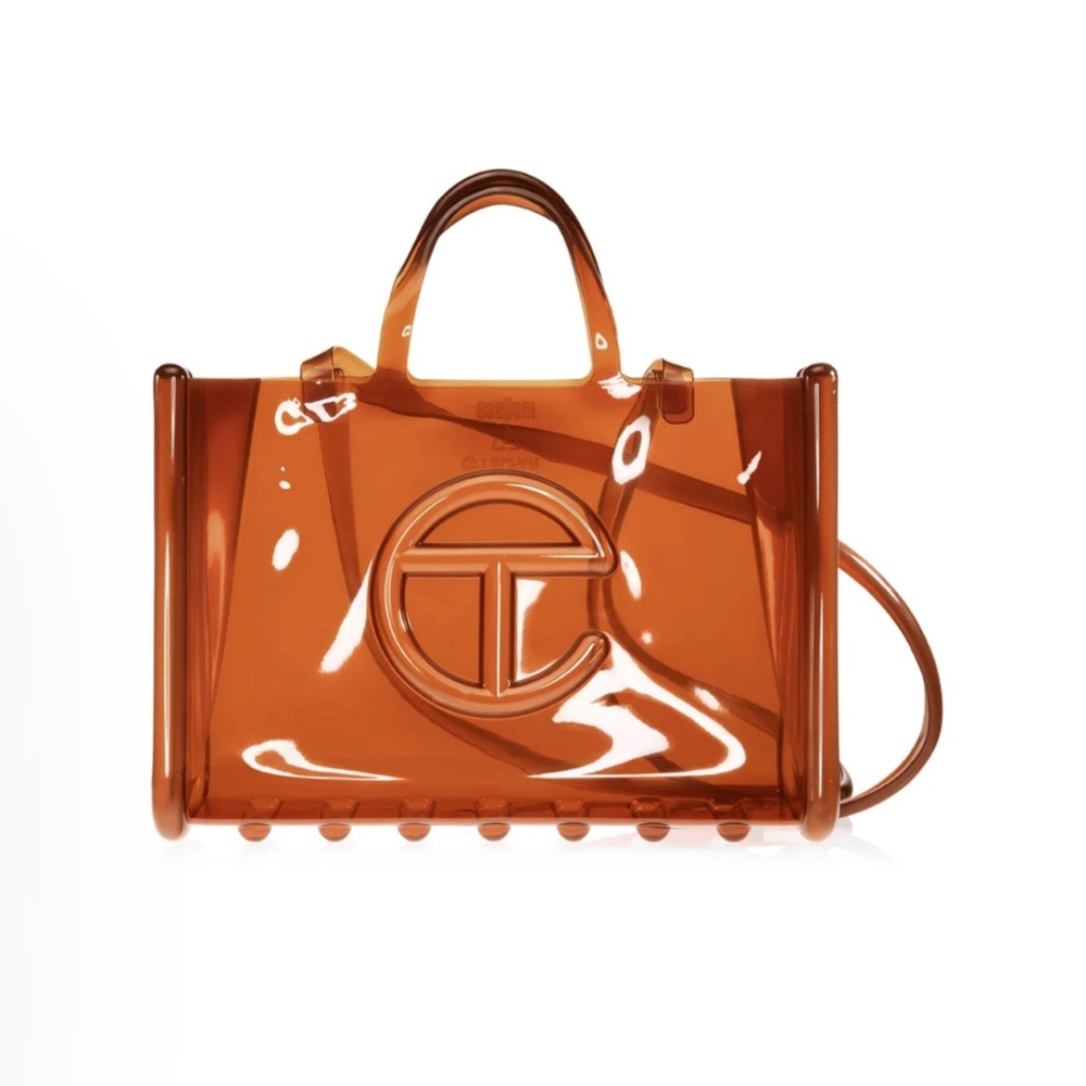 Telfar x Melissa Clear Brown Jelly Bag Tote Rubber